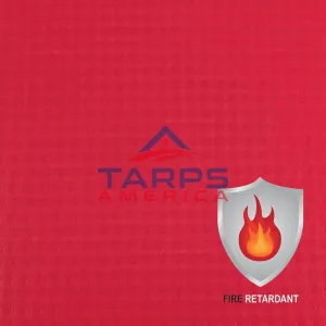 18 oz Fire Retardant Heavy Duty Red Vinyl Coated Polyester Roll by AtlasShield®
