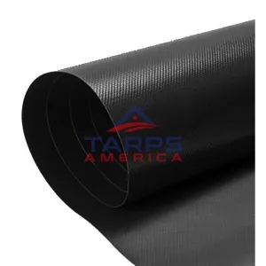 18 oz Heavy Duty Black Vinyl Coated Polyester Roll by AtlasShield®