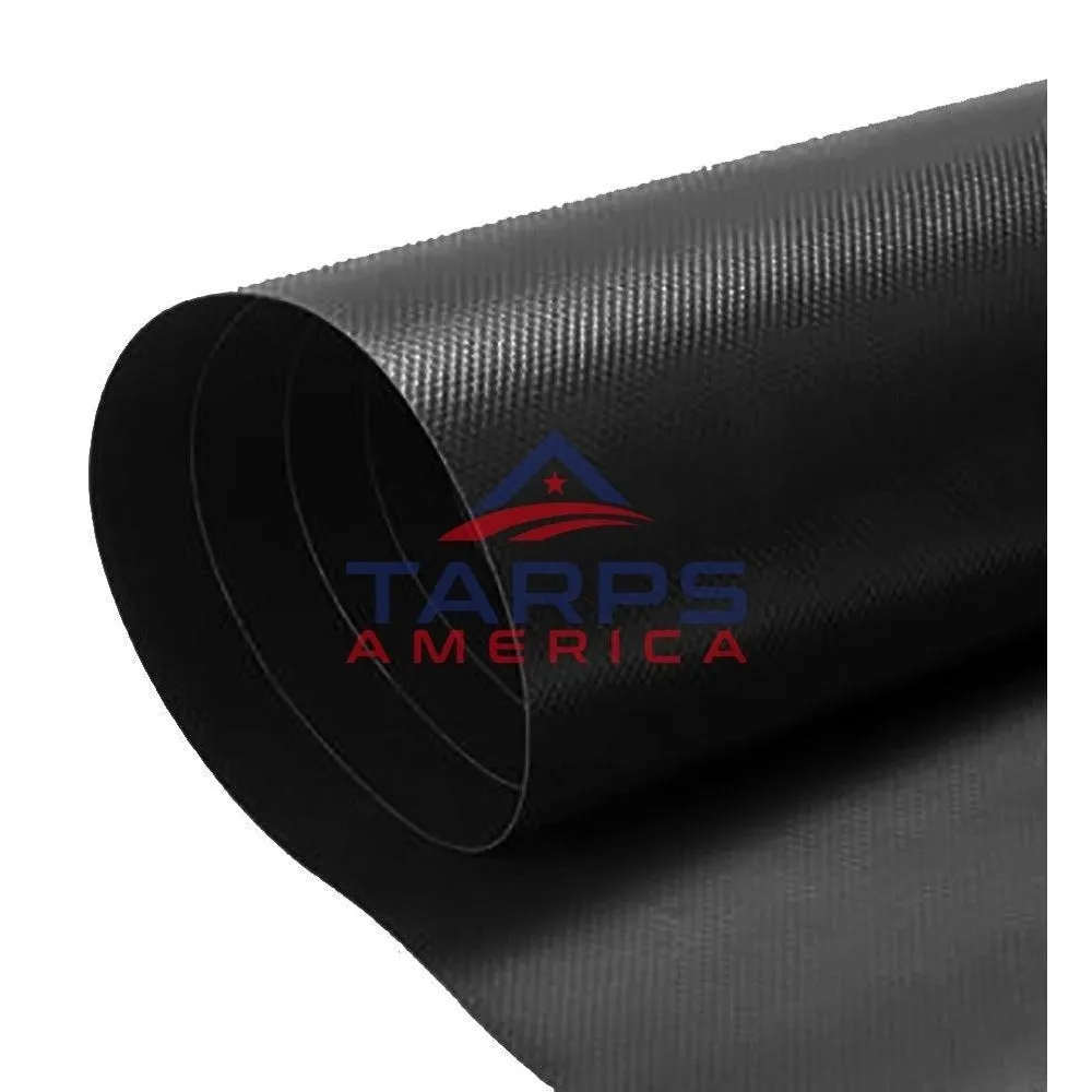 18 oz Heavy Duty Black Vinyl Coated Polyester Roll by AtlasShield®