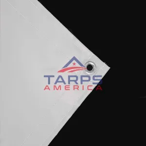 18 oz Heavy Duty White Coated Vinyl Tarp by AtlasShield®