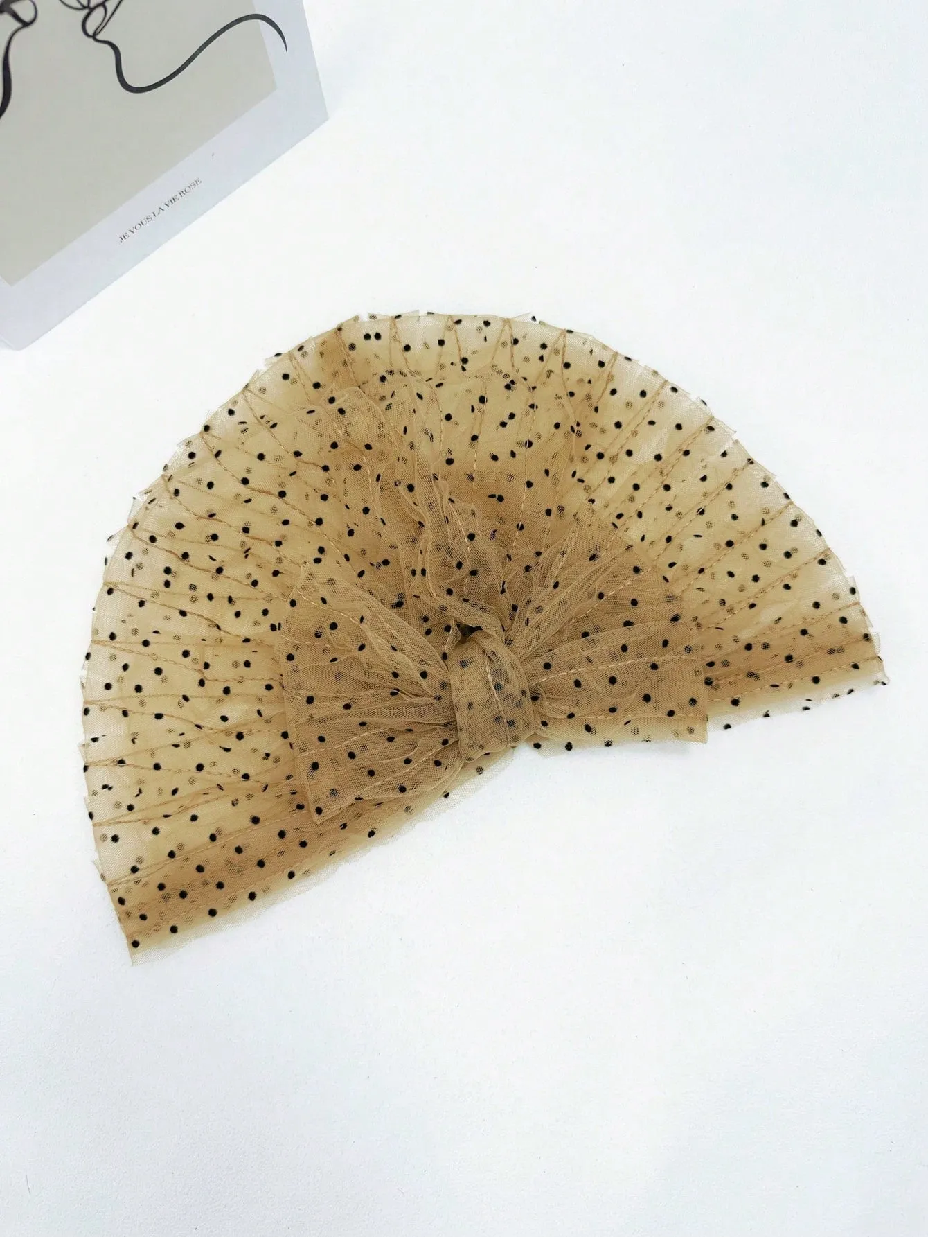 1pc Handmade Elastic Breathable Hair Covering Cap - Khaki