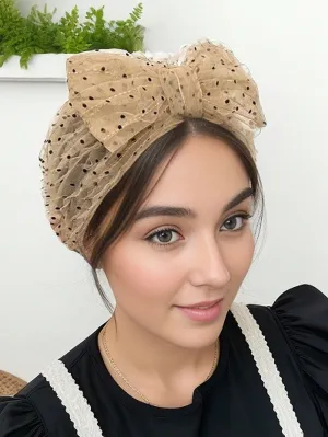 1pc Handmade Elastic Breathable Hair Covering Cap - Khaki
