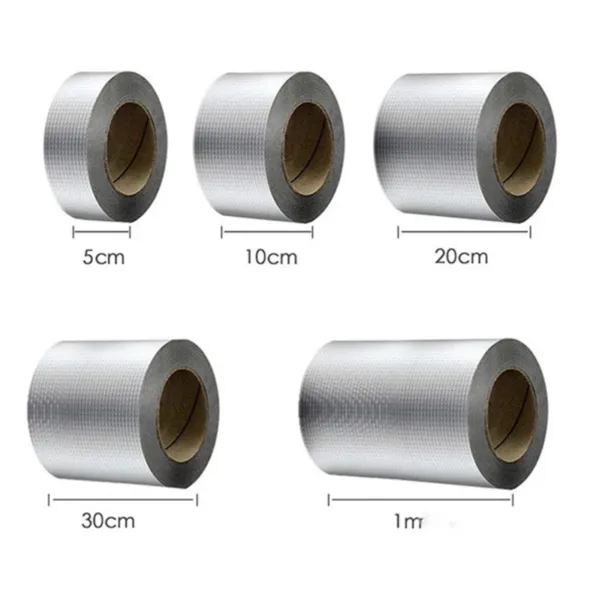 Aluminum Foil Butyl Rubber Tape Self Adhesive Waterproof for Roof Pipe Marine Repair