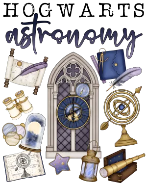Astronomy Clear Vinyl , Sticker, 3x3 inch