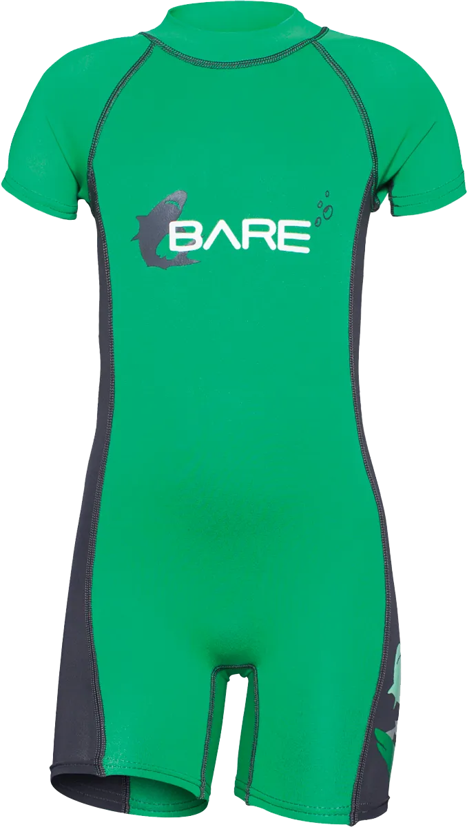 Bare 1MM Children's Guppy Shorty Wetsuit (Size 4 and 6 green on sale)