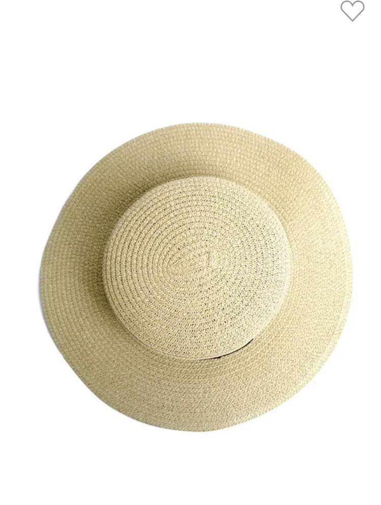 Beige Wide Brim Hat