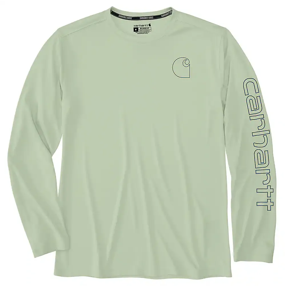 Carhartt Men's Force Sun Defender Lightweight Long-Sleeve Logo Graphic T-Shirt - SALE
