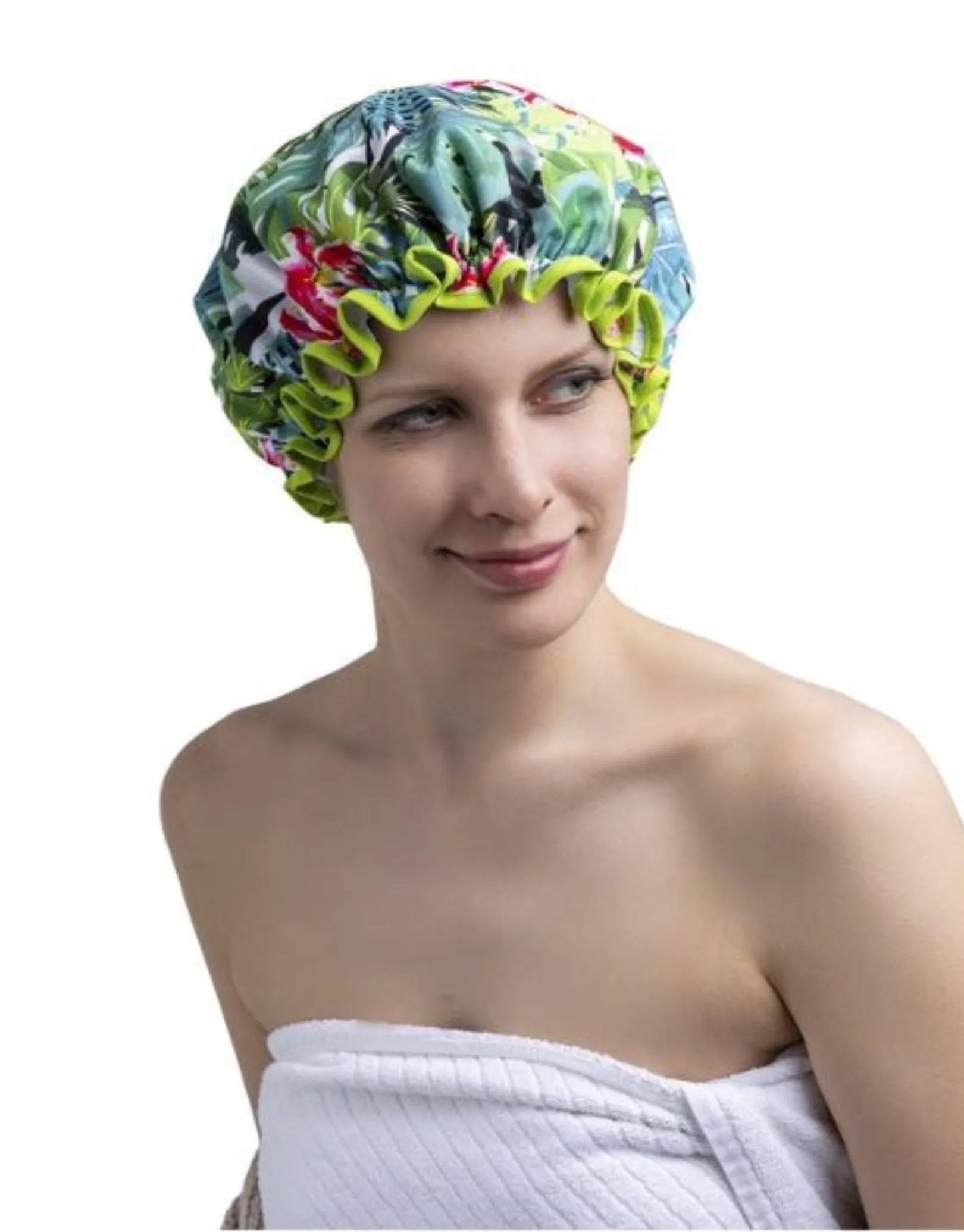 Classic Multi-Coloured Shower Cap - Pack of 5