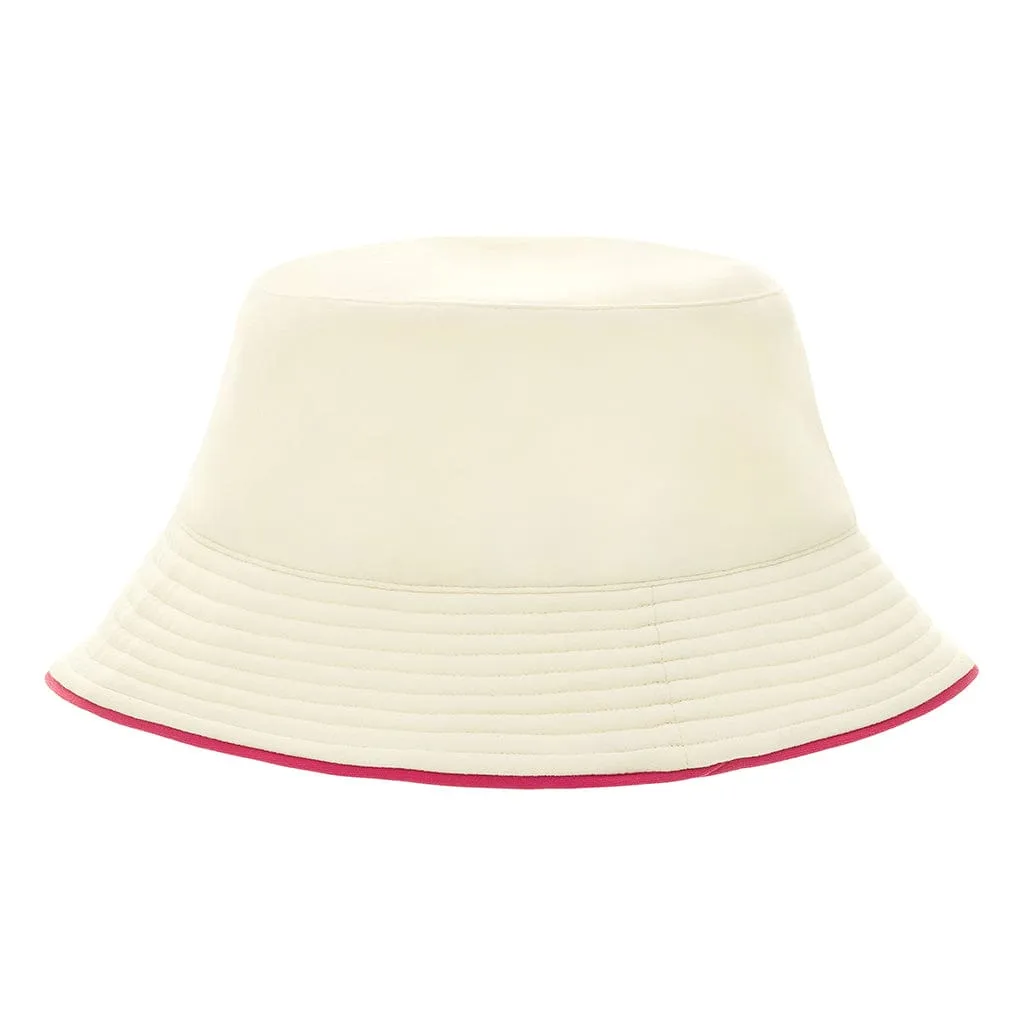 Cream Raspberry Binded Bucket Hat