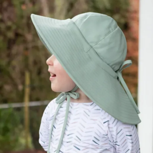 Current Tyed - Long Brim Water Bucket Hat | Grey Green