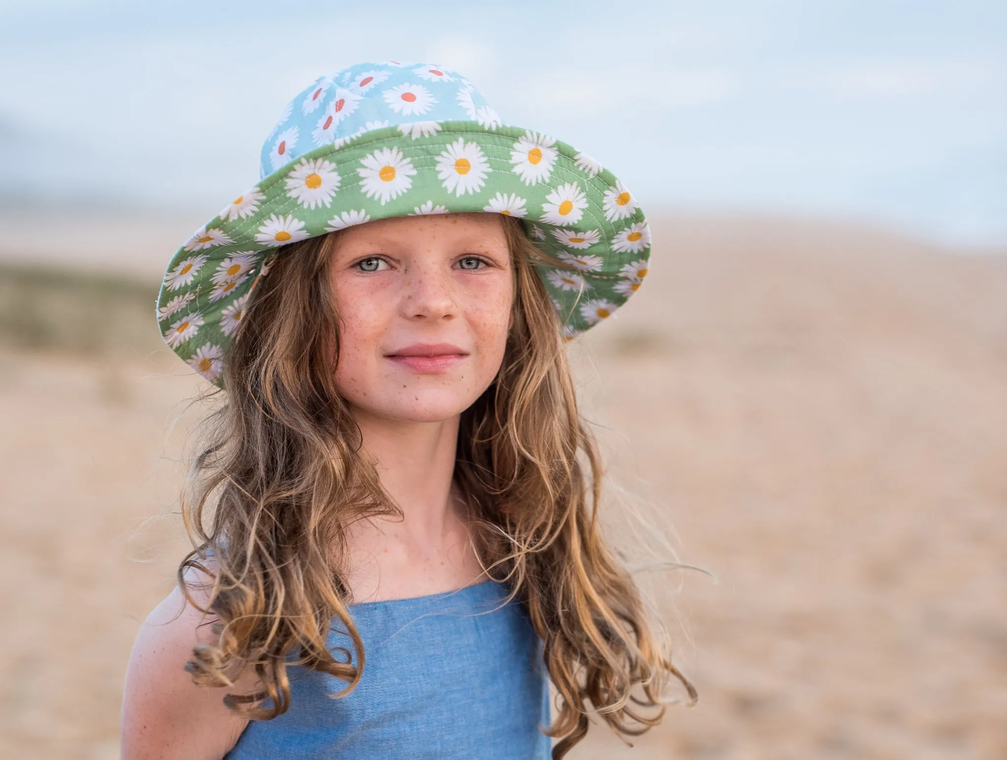 Daisy Reversible Wide Brim Sunhat