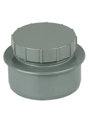 FloPlast 110mm Soil Screwed Access Cap Grey