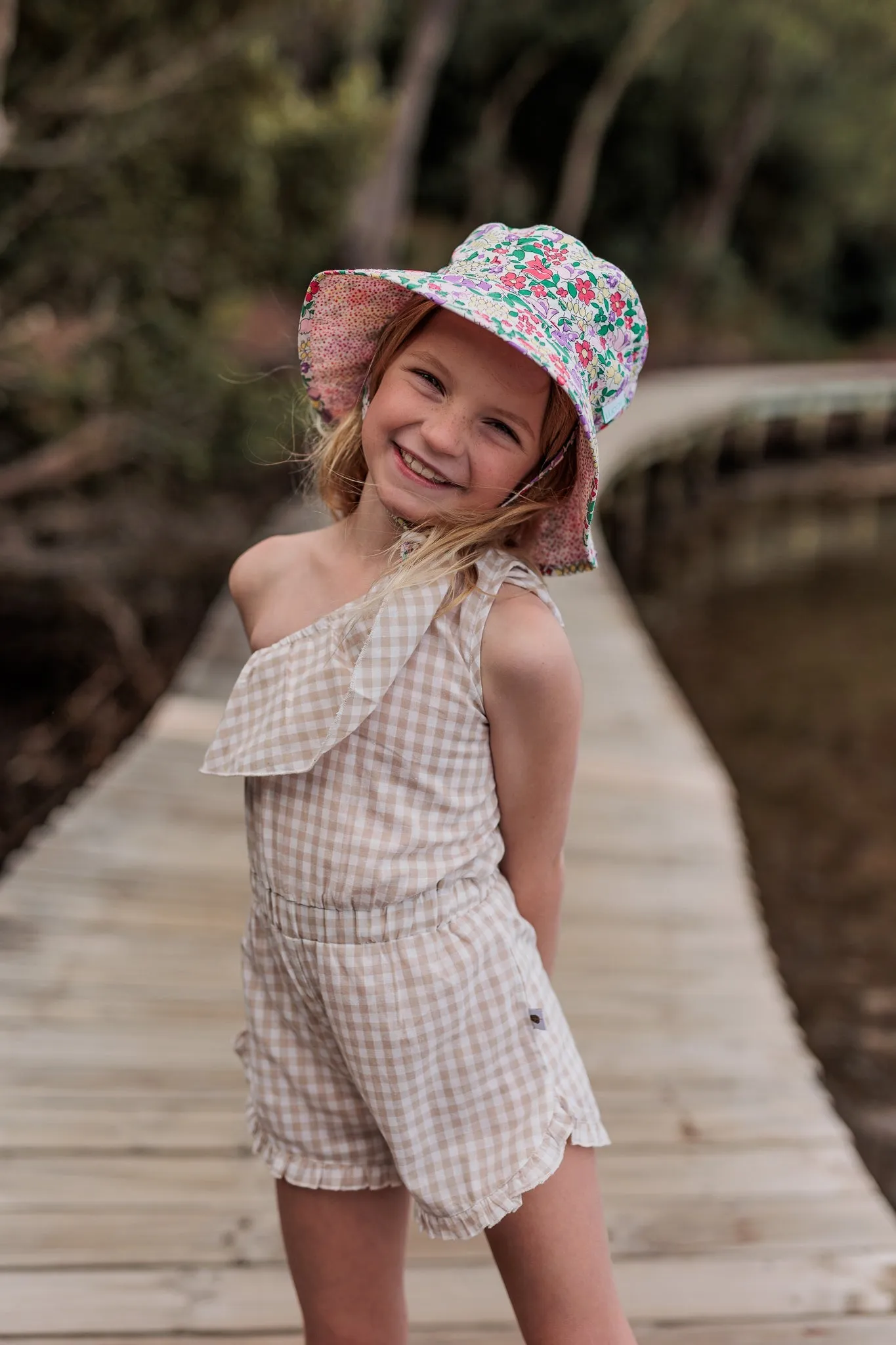 Flora Broad Brim Bucket Hat