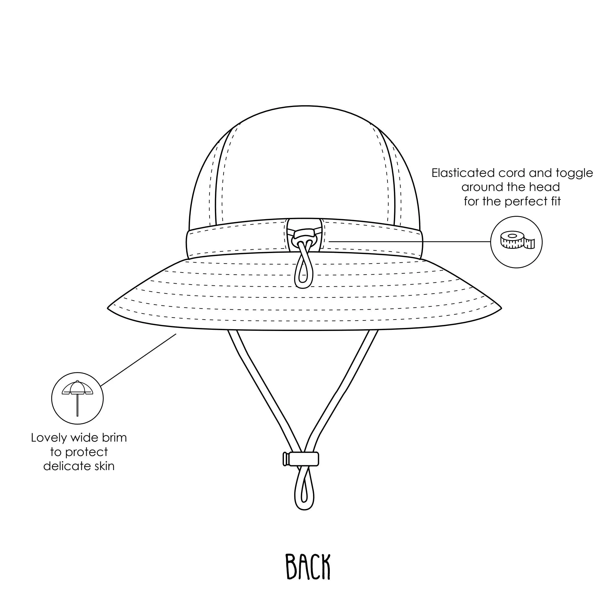 Indie Wide Brim Infant Sunhat