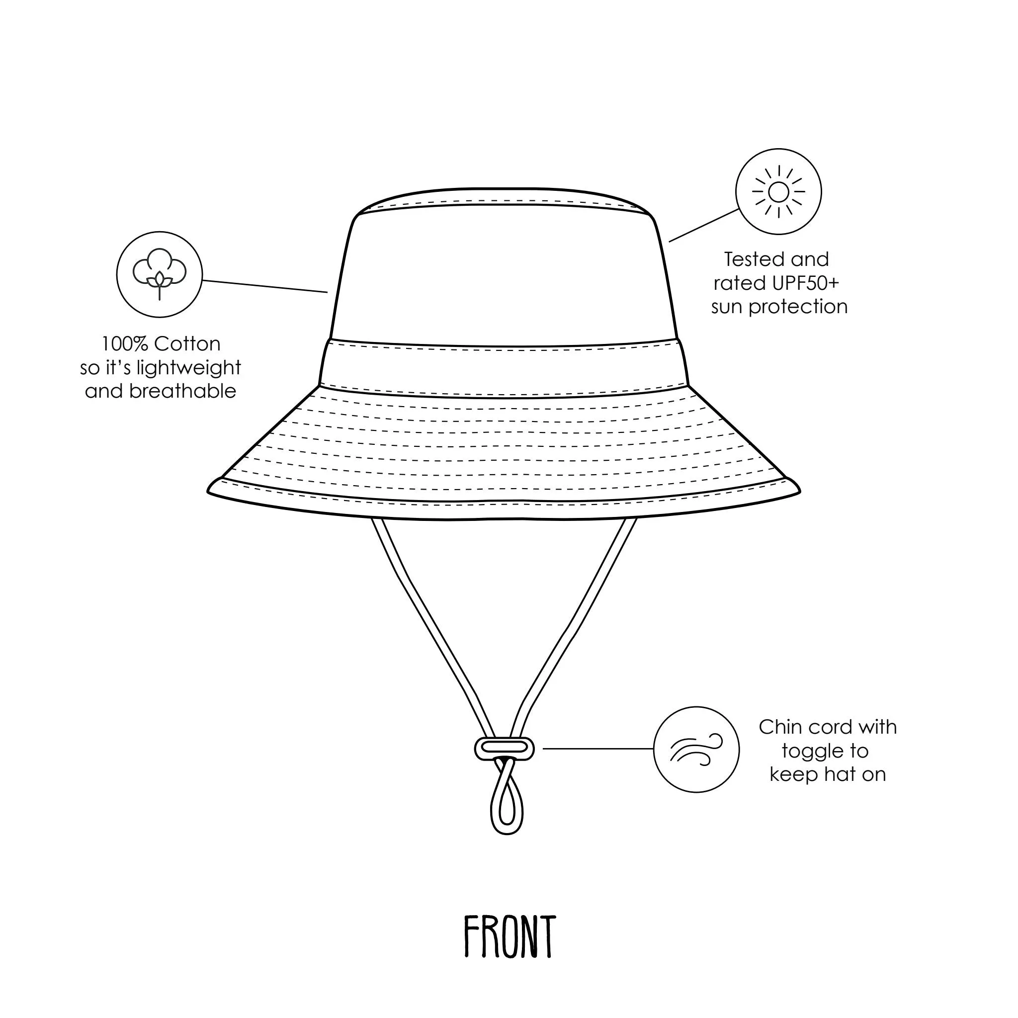 Jurassic Wide Brim  Bucket Hat