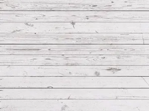 Kate Retro White Distressed Wood Rubber Floor Mat for Photo