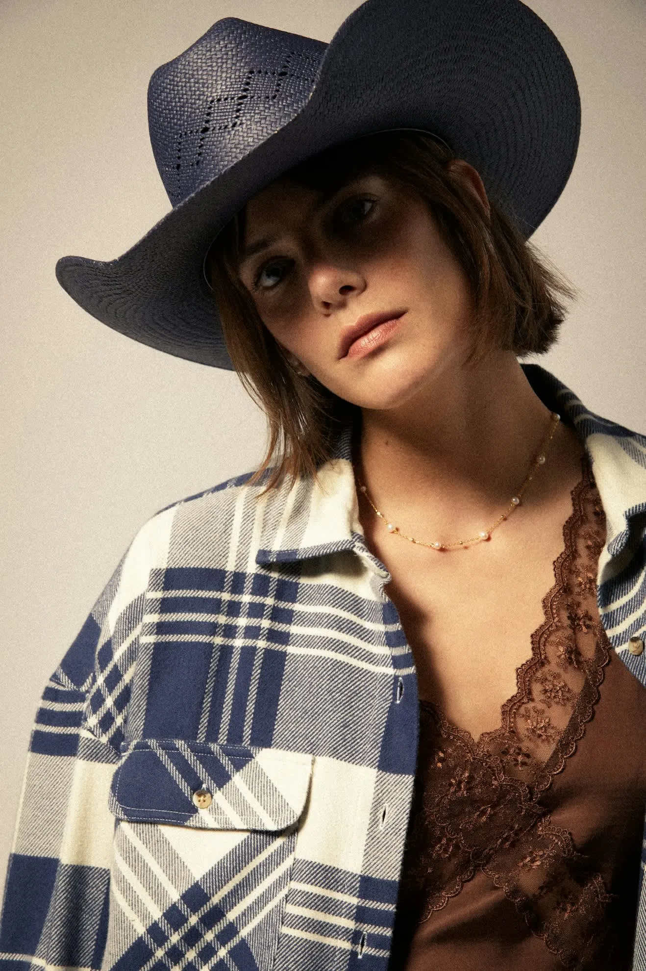 Laredo Panama Straw Cowboy Hat - Navy