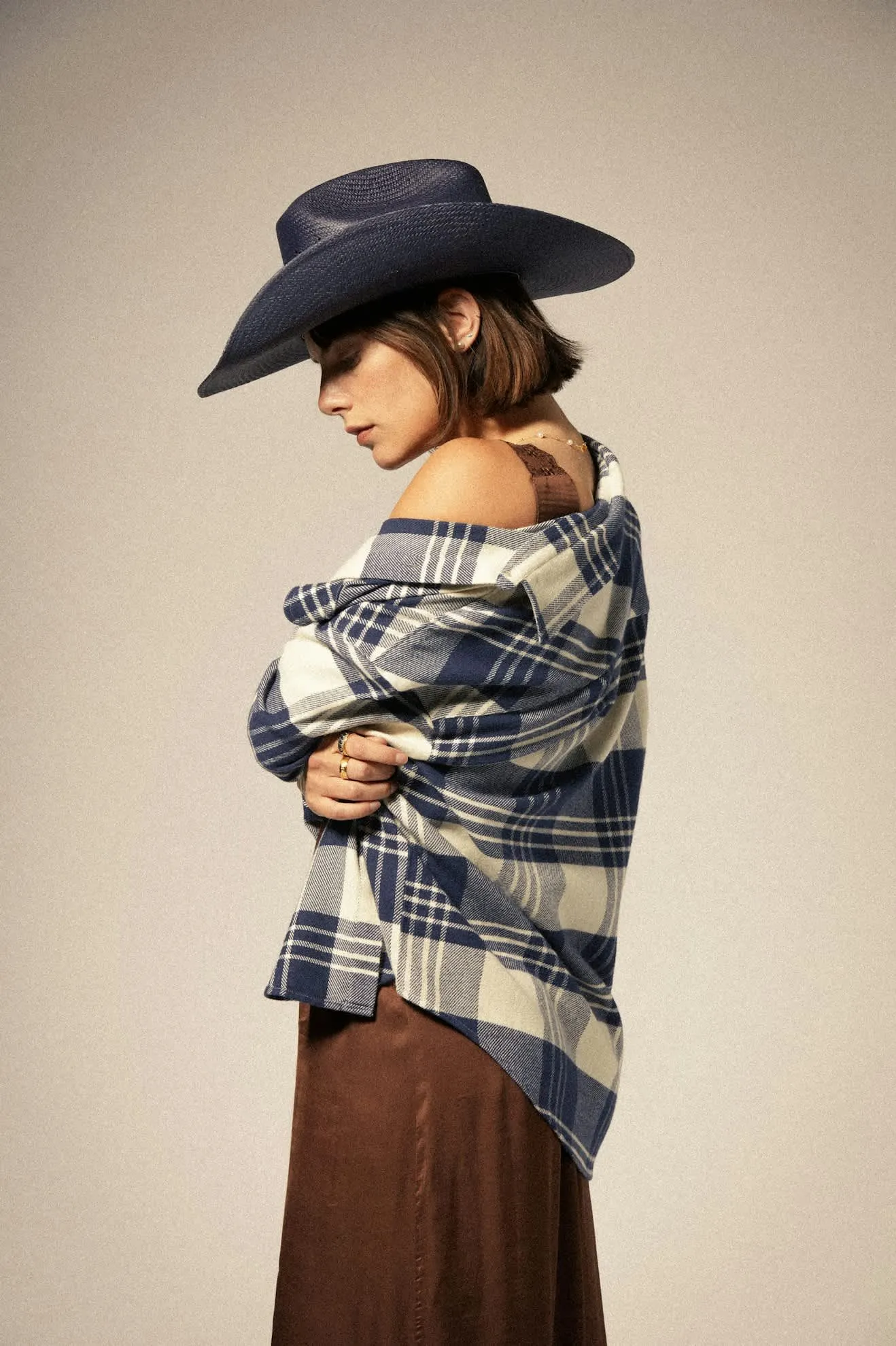 Laredo Panama Straw Cowboy Hat - Navy