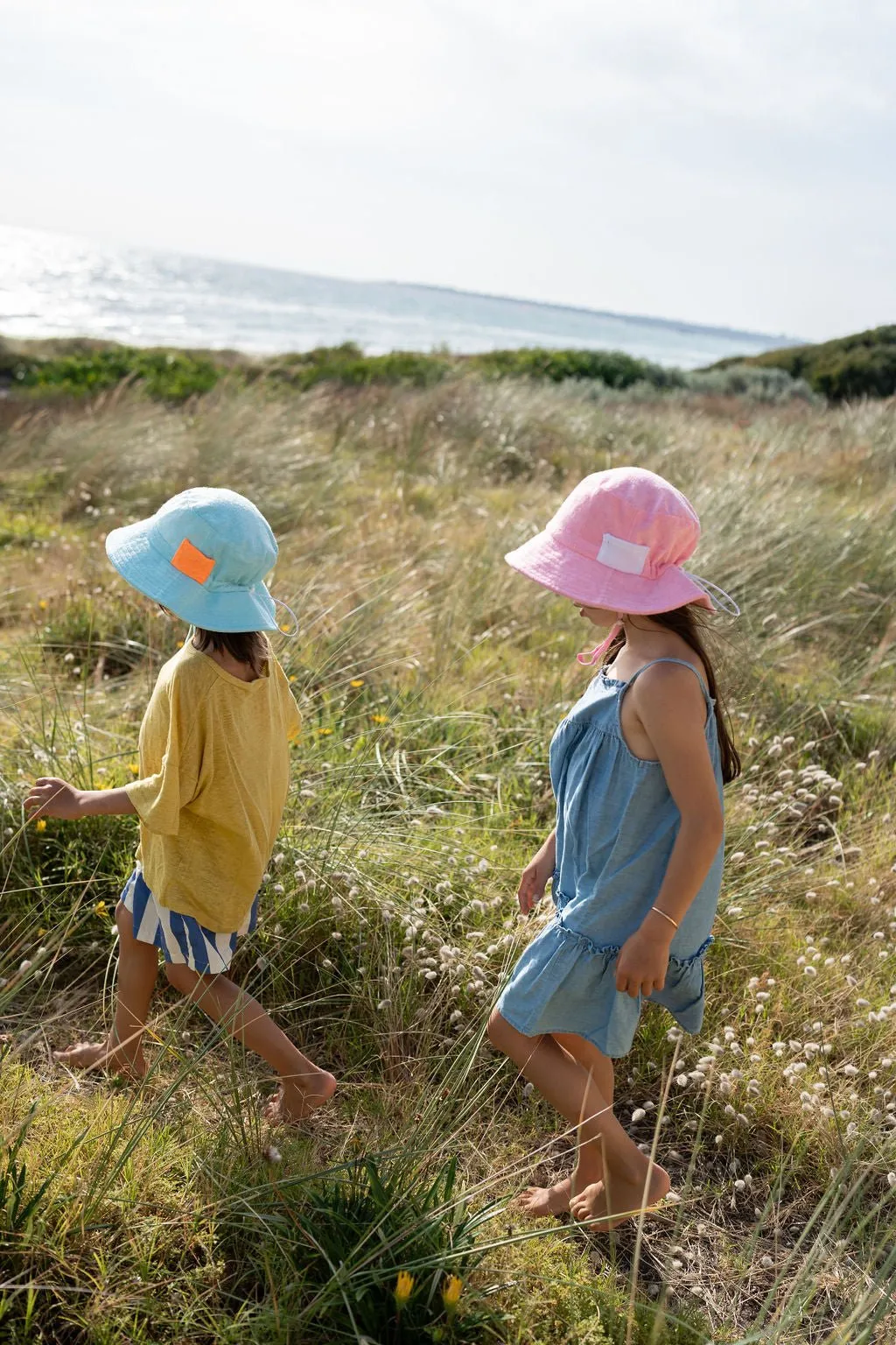 Light Blue Terry Towelling Bucket Hat