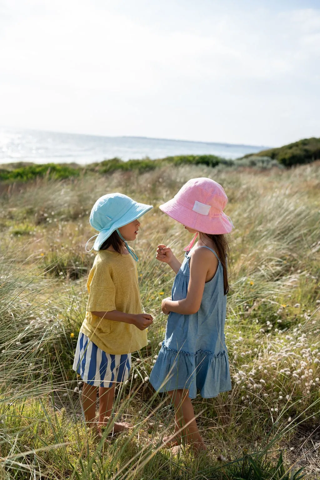 Light Blue Terry Towelling Bucket Hat