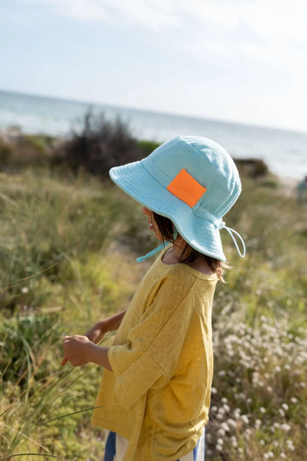 Light Blue Terry Towelling Bucket Hat