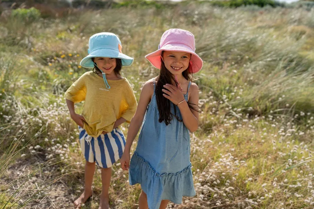 Light Blue Terry Towelling Bucket Hat