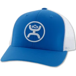 Men's Hooey "O Classic" Hooey Blue / White 6-Panel Trucker with White Logo Cap