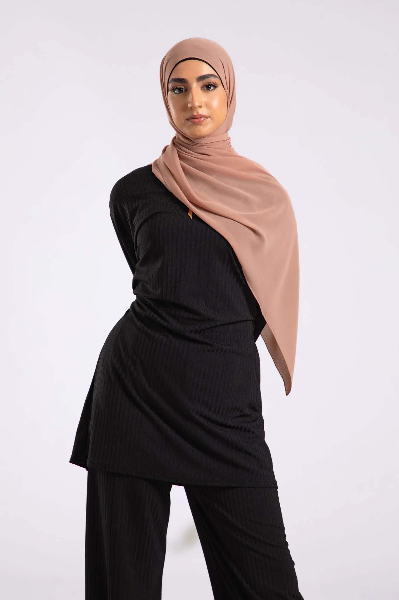 Premium Crepe Chiffon Hijab - Macchiato