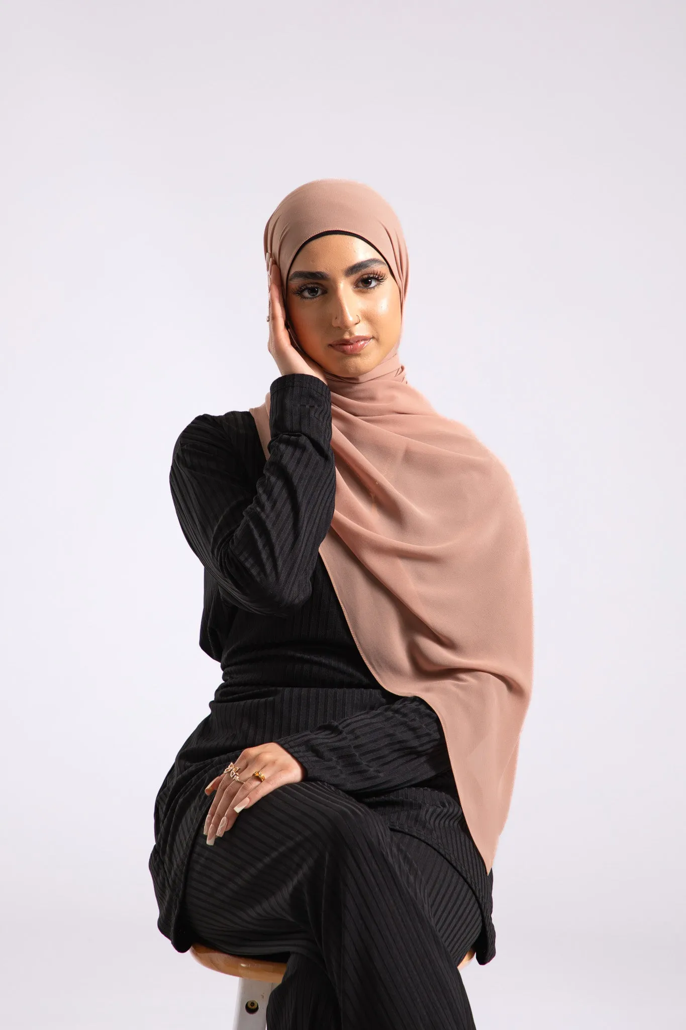 Premium Crepe Chiffon Hijab - Macchiato