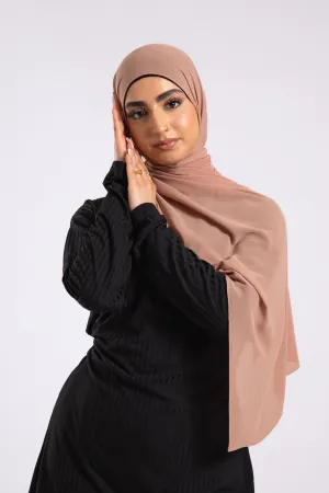 Premium Crepe Chiffon Hijab - Macchiato