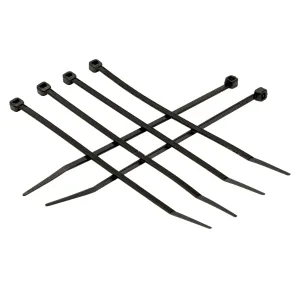 PROFERRED NYLON 66 UV RATED BLACK CABLE TIES 500 pack - 12" 50 LB(0.18"W, 0.06"T)