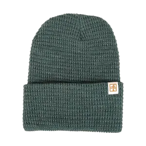 Rustek 100% Merino Wool Waffle Beanie | Emerald