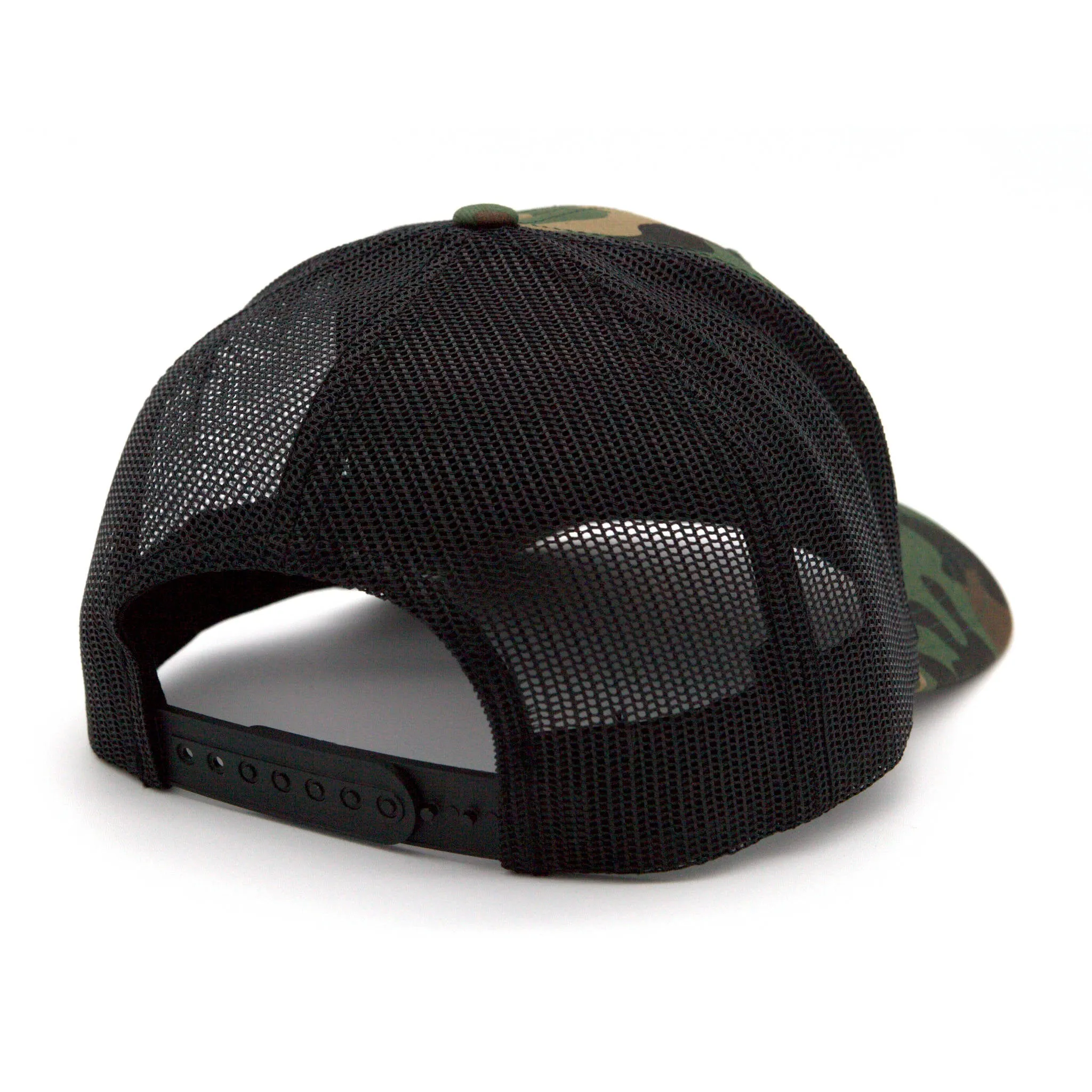 Santa Barbara Surf Shop Leather Patch Camo Trucker Hat