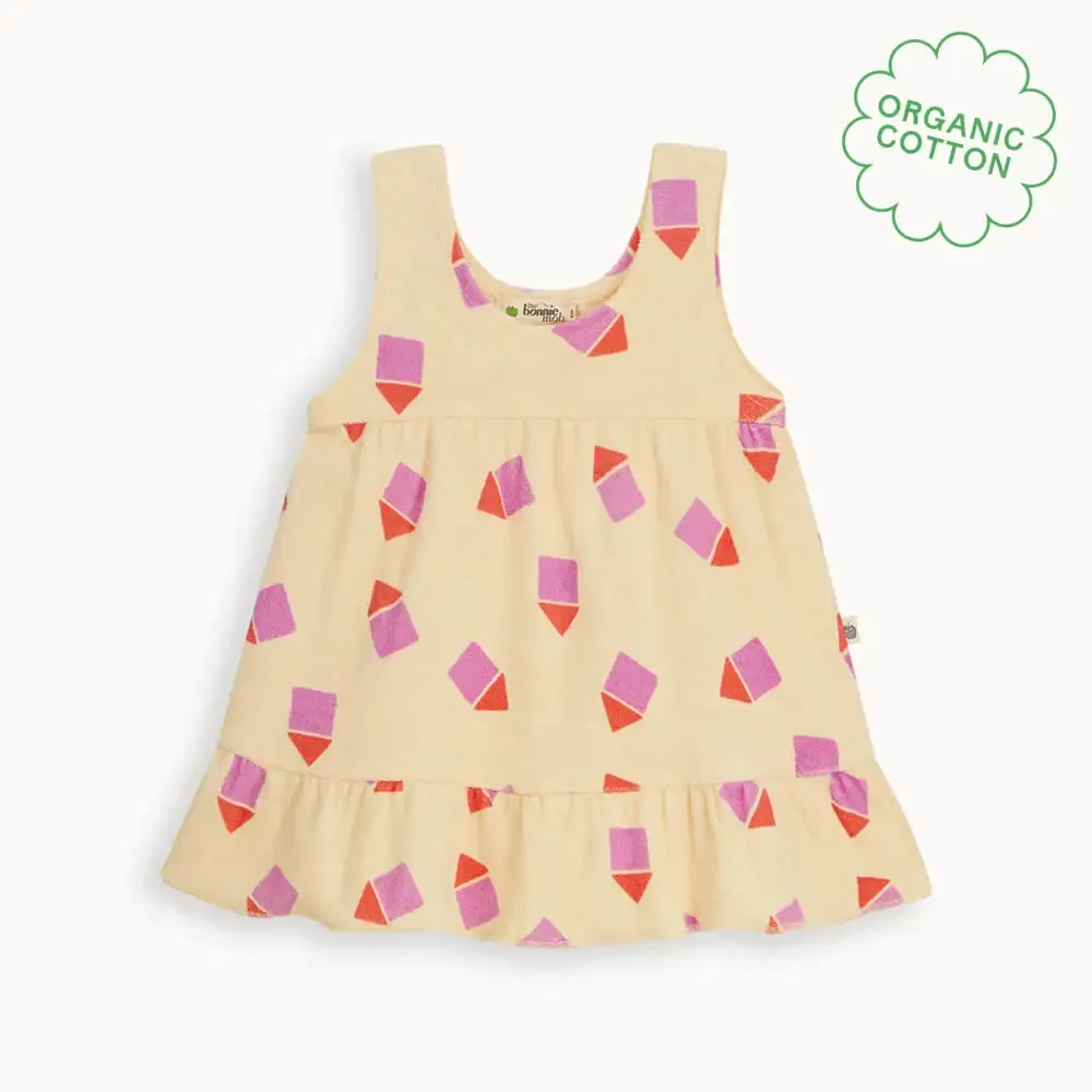 Silky - Pink Beach Hut Towelling Sun Dress