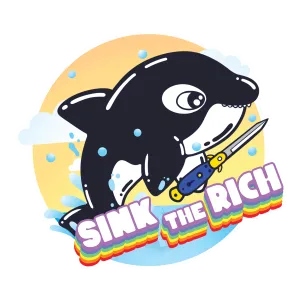 Sink the Rich Orca 4" Sticker