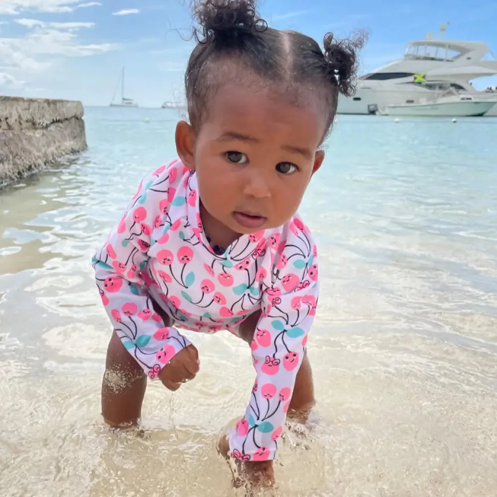 SPLASH - Pink Cherries UV Rash Top