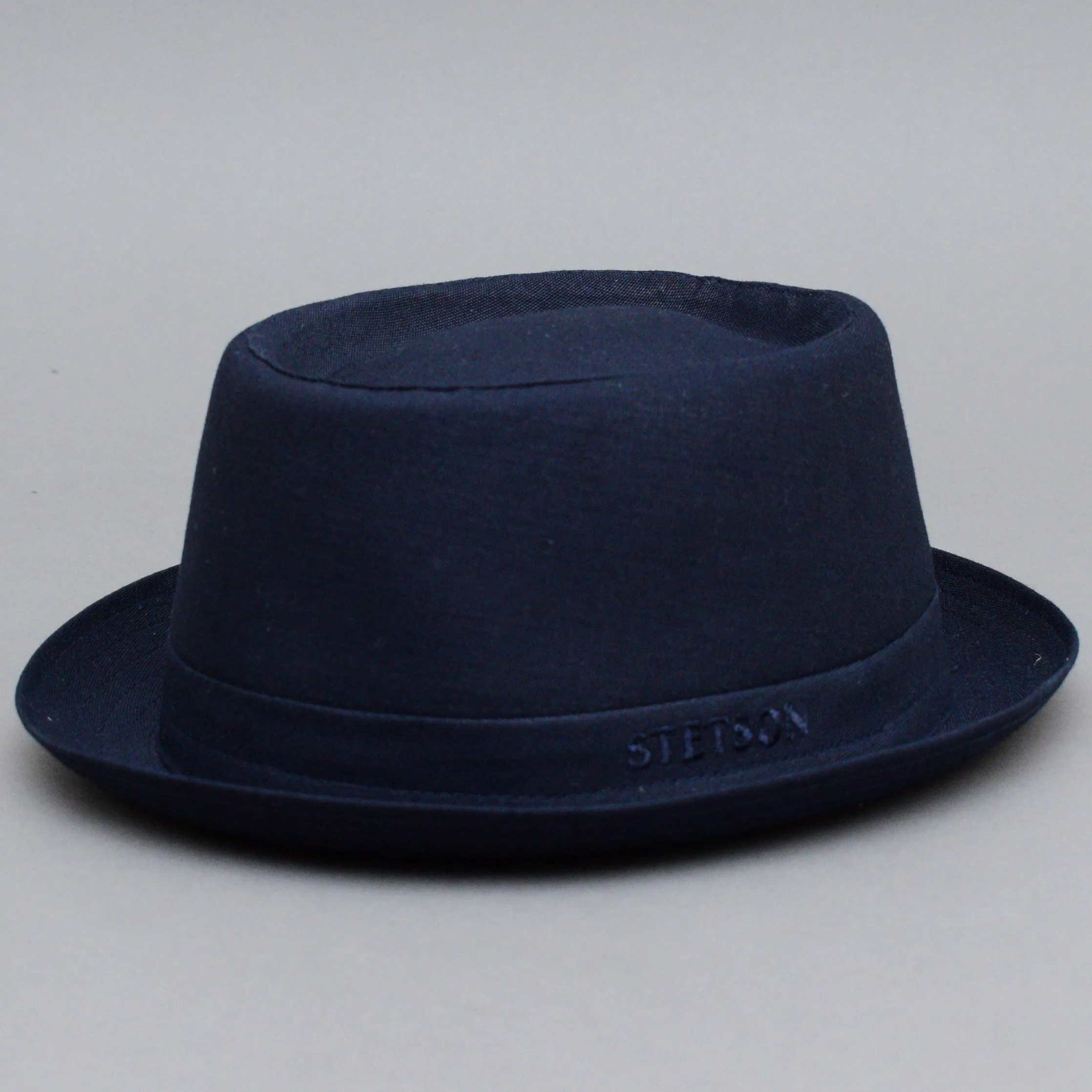 Stetson - Athens Cotton Pork Pie - Fedora Hat - Navy