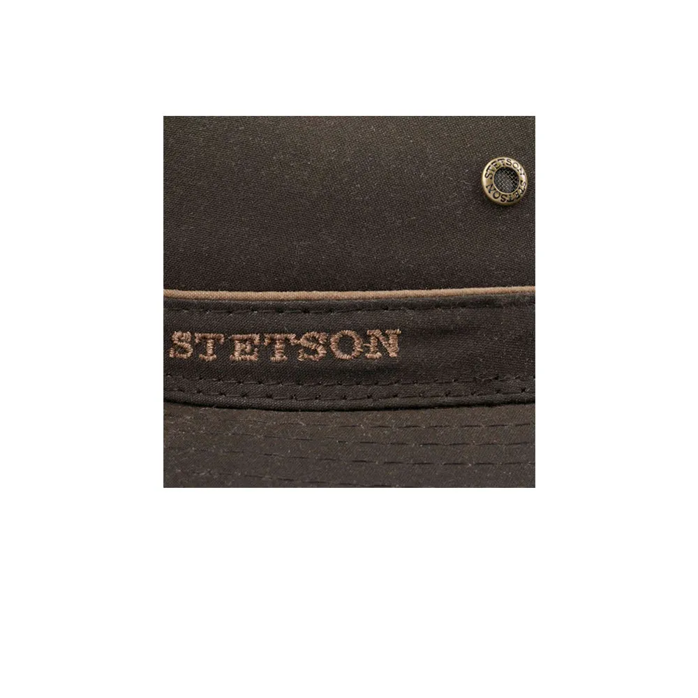 Stetson - Avasun Waxed Cotton Traveller Hat - Fedora - Dark Brown