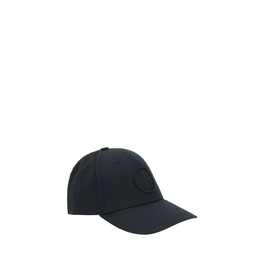 Stone Island Men Dark Gray Baseball Hat Cotton Embroidered Casual Cap One Size