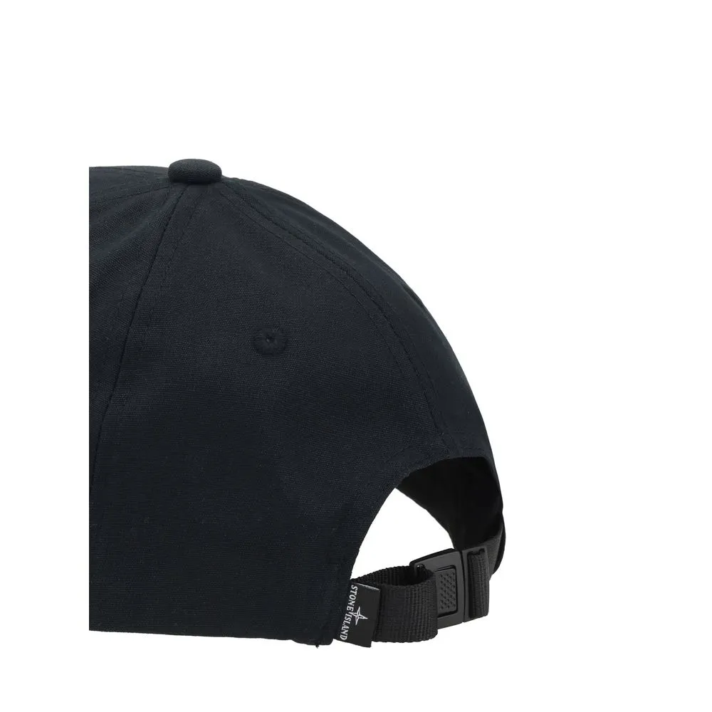 Stone Island Men Dark Gray Baseball Hat Cotton Embroidered Casual Cap One Size