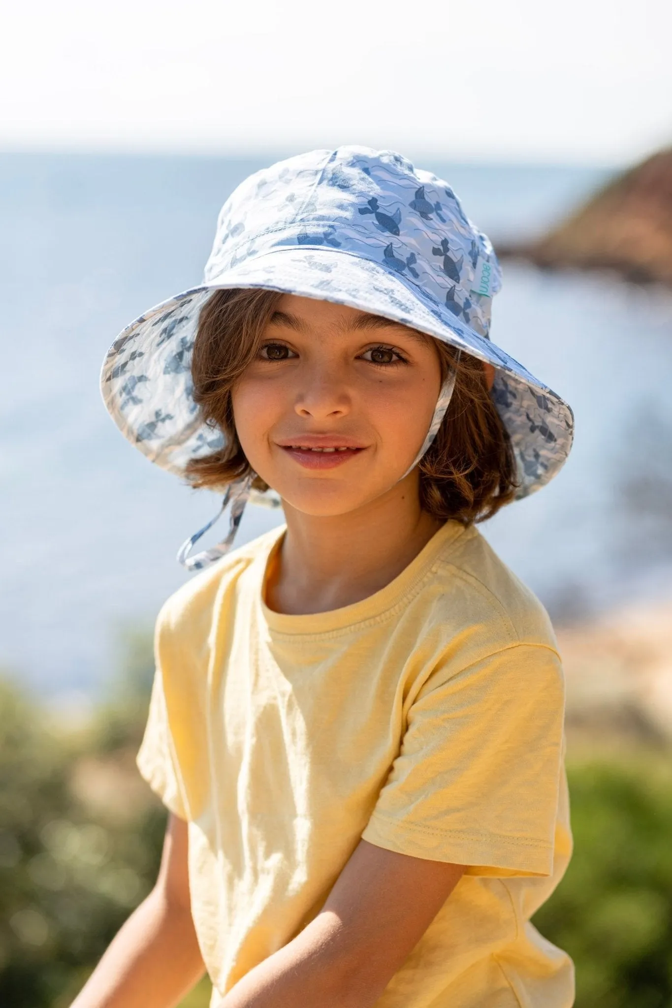 Swimming Fish Wide Brim Bucket Hat