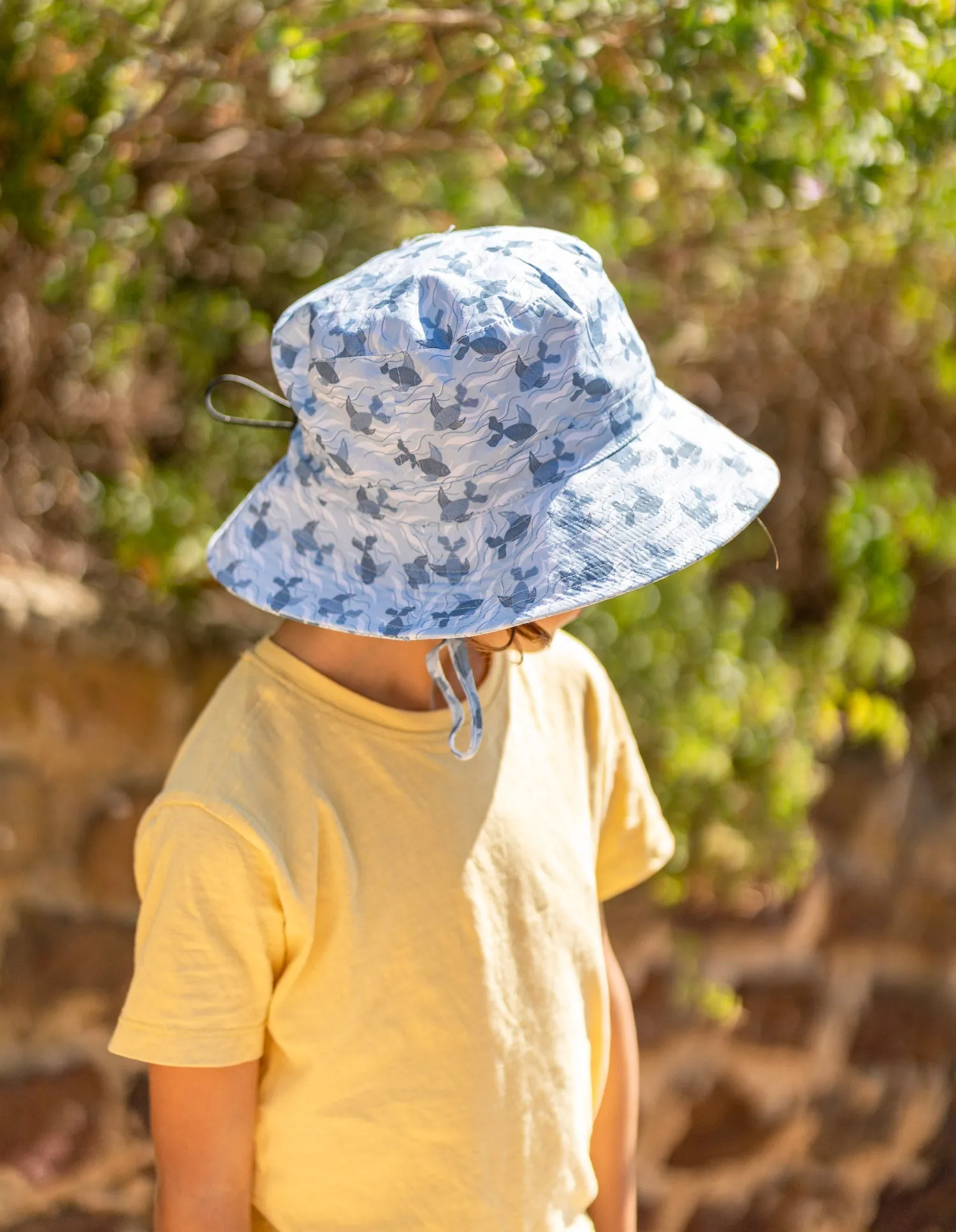 Swimming Fish Wide Brim Bucket Hat